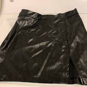 Shein faux leather black skirt